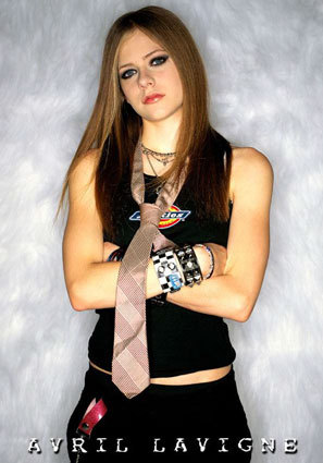c What would an Avril outfit be like without a dark tie
