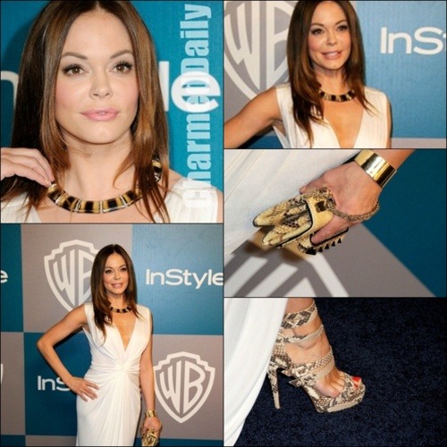 charmeddaily Beautiful Rose McGowan yesterday at 13th Annual Warner Bros 