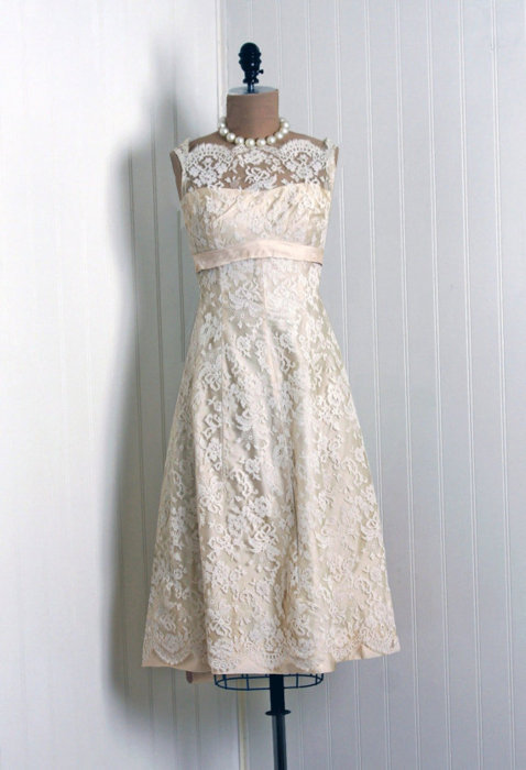 Whitte brocade dress