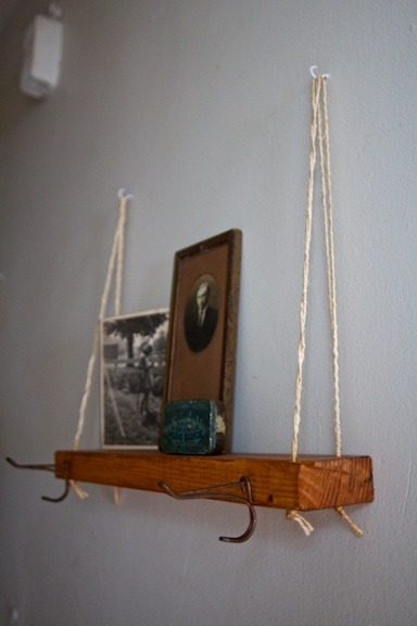 The Old Warehouse - DIY Simple Rustic Hanging Shelves