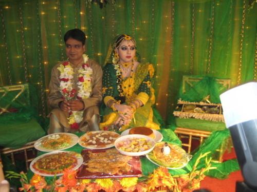indian wedding stages green ad yellow