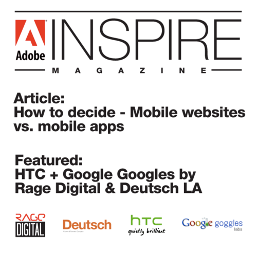 Adobe Inspire Magazine | How to Decide - Mobile Websites vs. Mobile Apps - Andrew Kimmell