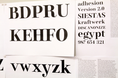 Typeface proofs
