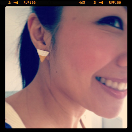 gold dipped triangle earrings instagram ardor blog altsummit