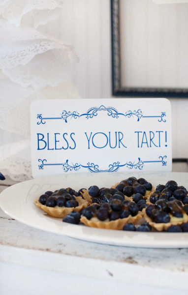 Bless Your Tart for Sweets Table via Style Me Pretty 