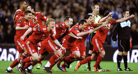 Liverpool winning the Carling Cup