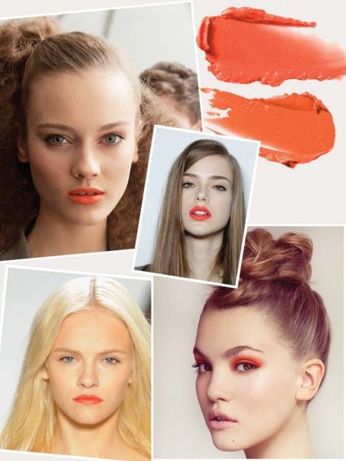 Try coral or orange makeup for your wedding day or anyday actually on your