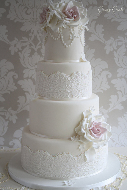 Classic Wedding Cake simple yet elegant Photo credit Cotton Crumbs