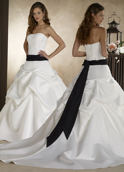 black and white wedding dresses