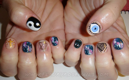 Celestial groovy-ness design inspired by the fabulous Disco Nail!
