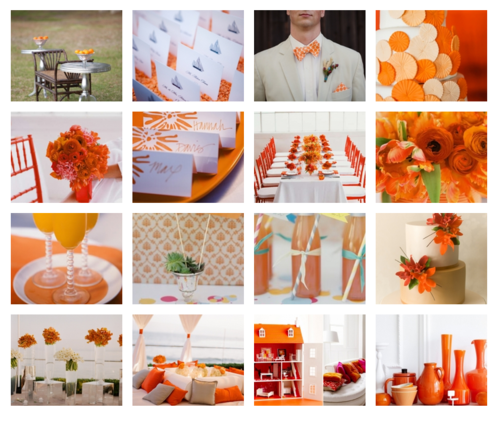 tangerine wedding colors
