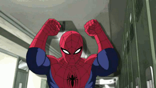 Resultado de imagem para spiderman happy gif