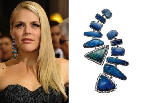 Irene Neuwirth Opal and Diamond Earrings worn by Busy Phillips'