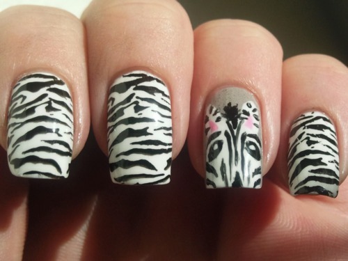#zebra nails #nail designs. Loading... Hide notes