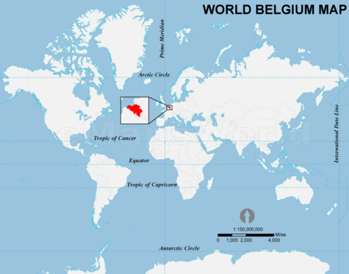 belgique carte du monde - Image