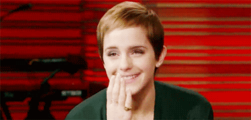 Emma Watson giggle gif