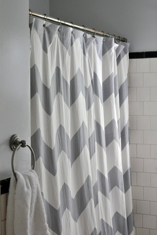 chevron shower curtain