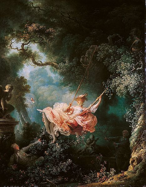 Jean-Honoré Fragonard, The Swing, c. 1767, oil on canvas.  The Wallace Collection, London