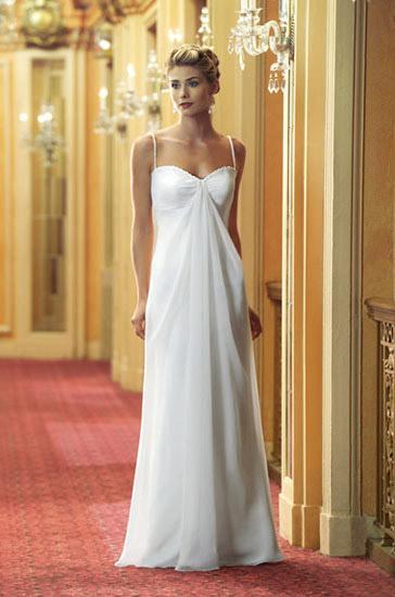 column style wedding dress
