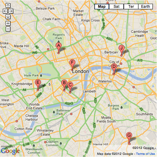 map of cheese shops in London