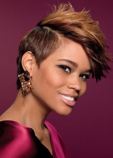cool black women short haircuts 2012 with side bangs hairstyles