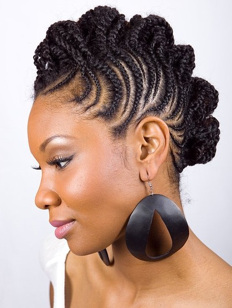 Mohawk Braids Hairstyles for Black Women