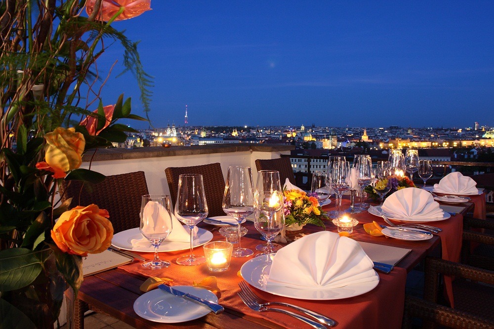 Rooftop Dining in Prague