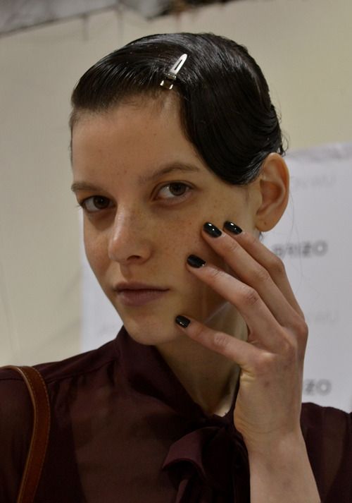 Take a look below at what OPI nail polish had prepared for models backstage