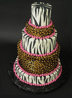 animal prints cakes