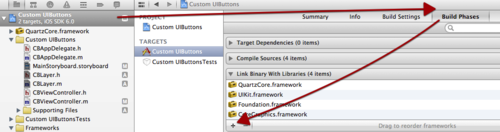 Add Quartzcore framework