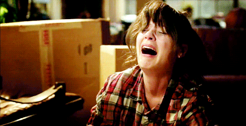 Jessica Day, New Girl, crying Inconsolably gif
