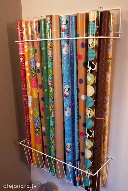 Home organization tips: Keep your wrapping paper under control