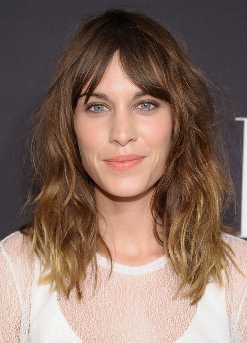 Medium length hairstyles with side bangs