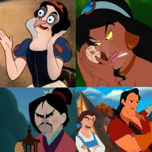 Disney princesses as their villain