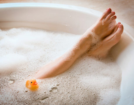 Relaxing bubble bath clip art