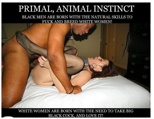 Black man white woman fucking like animals
