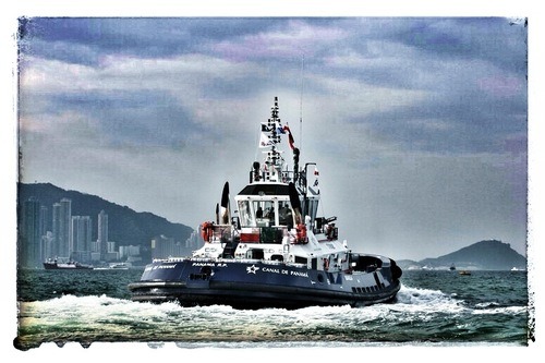 This Cheoy Lee Z-Tech 6500 tug built for the Panama Canal Authority is powered by two GE 2,965-horsepower diesel engines.