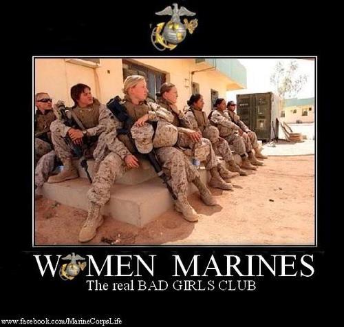 Women marines on vacation