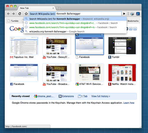 Google Chrome Search