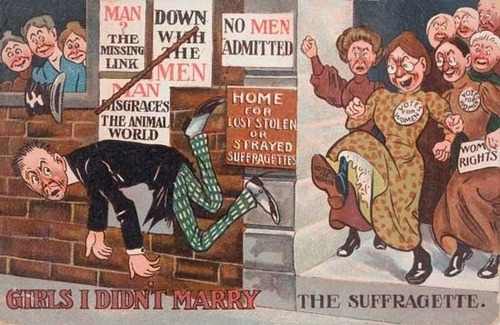 Vintage Anti-Suffrage Propaganda Posters Girls I Dont Marry