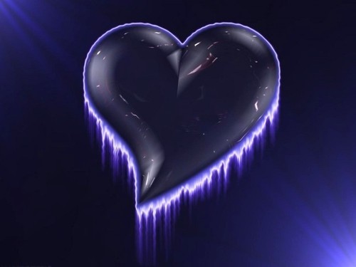 Neon blue heart