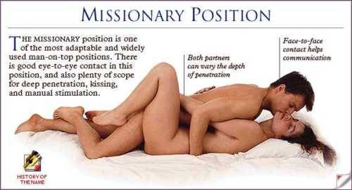 Gay missionary sex position