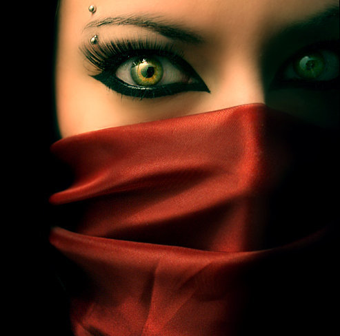 Women with mysterious eyes