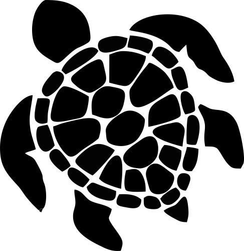free black and white turtle clip art - photo #32