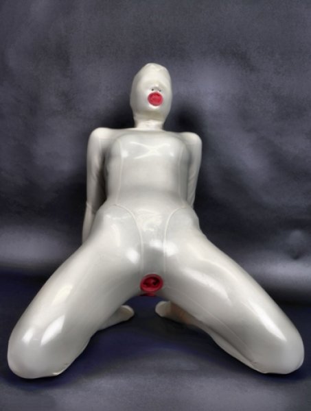 Transparent latex rubber fetish sex