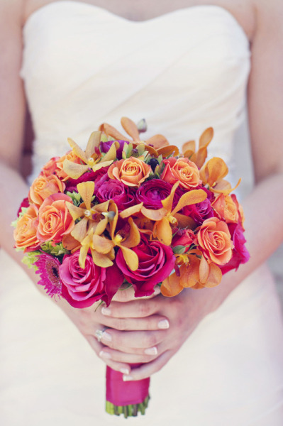 bouquet mariée rose