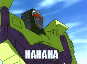 Animated .gif of a Decepticon laughing and shooting lasers