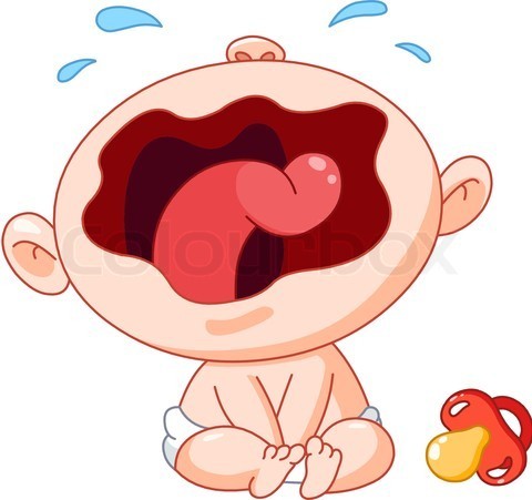 Cartoon baby crying
