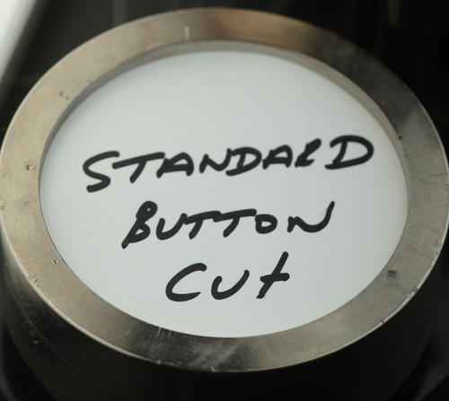 circle cut for a standard button