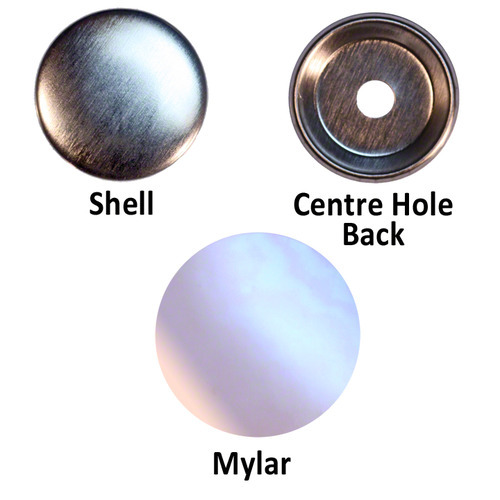shell, mylar, centre hole back